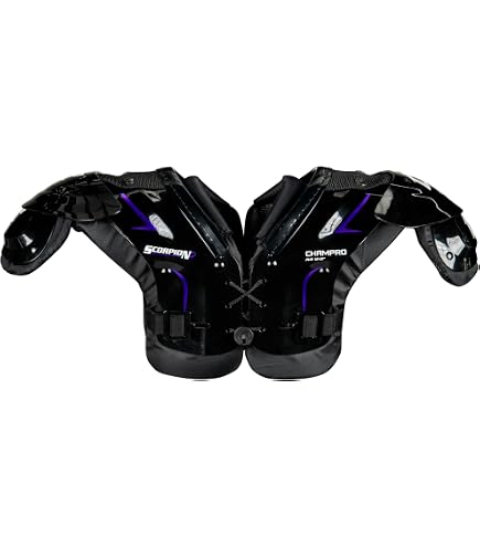 Amazon.com : CHAMPRO Gauntlet 1 Football Shoulder Pad, Large,Black